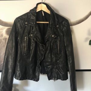 Free People Vegan Leather Jacket